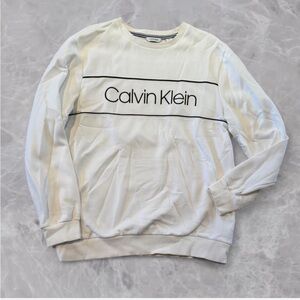 Calvin Klein Men's Crewneck Sweater in White